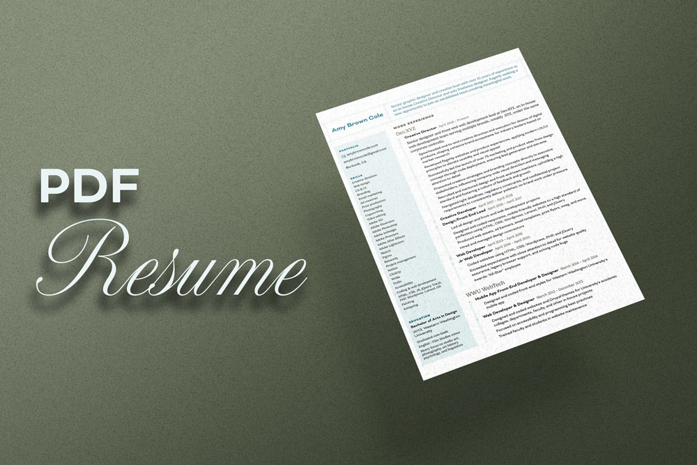Preview of PDF resume