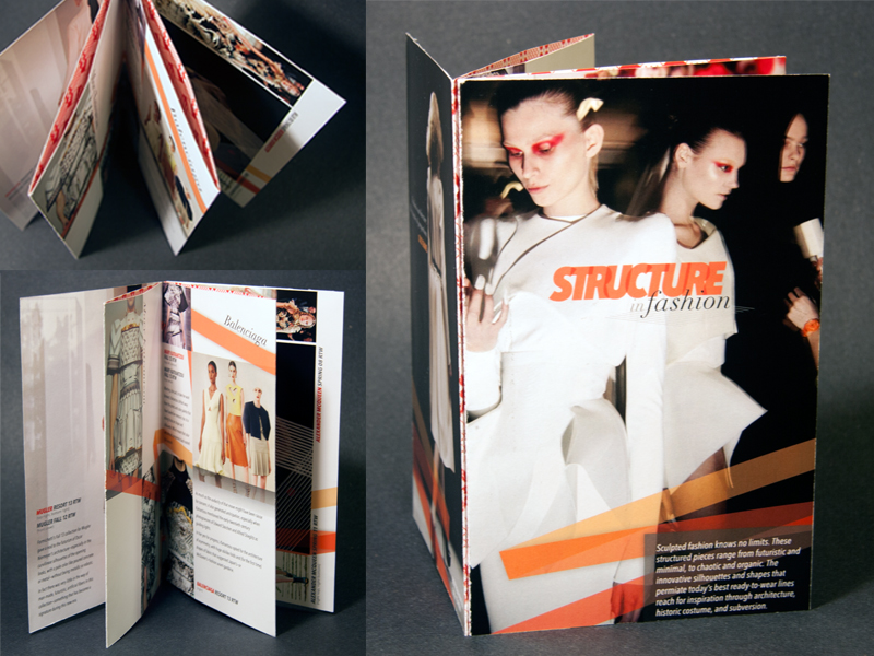 Photo of hypothetical student editorial design work from college