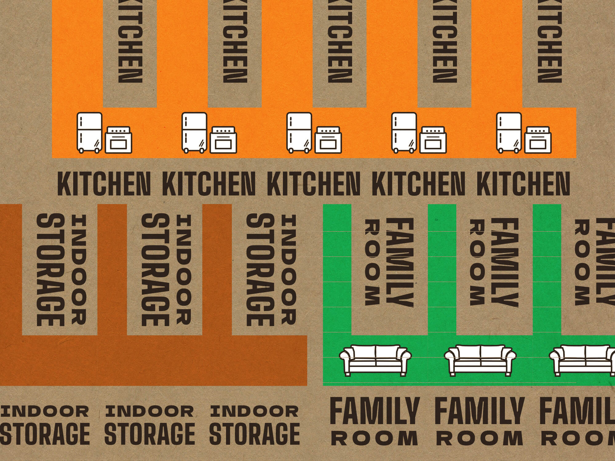 Design mockup of moving stickers